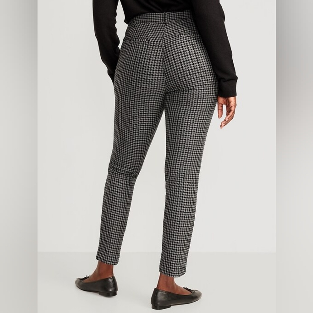 Old Navy Pixie Pants Size 0 Gray Houndstooth - image 1